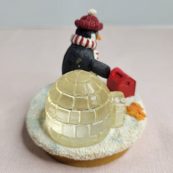 Vintage Our America Penguin Candle Topper for Yankee Candle Winter igloo B3-14 - Picture 3 of 9